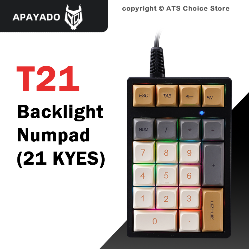 Keyboard Numpad Separate - Teclado Numérico Mecánico APAYADO T21, 21