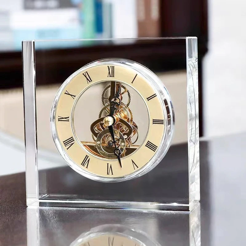 Accessories For Your Gaming Room - Reloj de mesa silencioso de cristal
