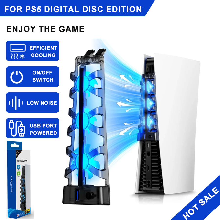Gaming Accessories For Ps5 - Ventilador de Refrigeración con Luz LED