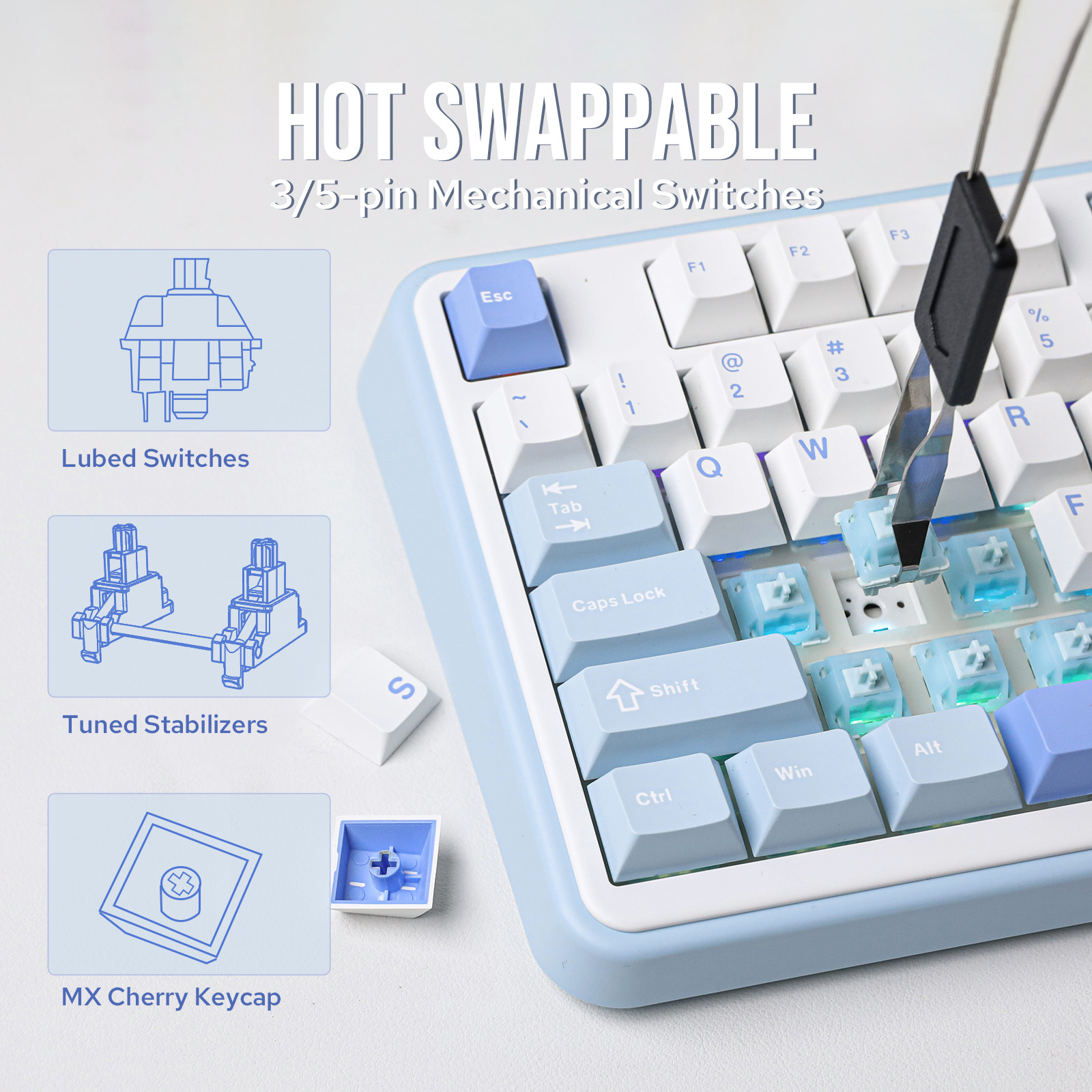 EPOMAKER TH99/TH99 Plus 96% QW - Keyboard Numpad Separate reseña y precio